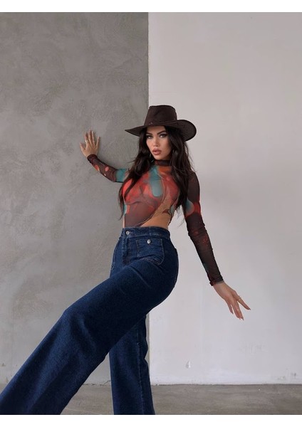 Ön Cep Detaylı Likralı Jean Pantolon modelleri