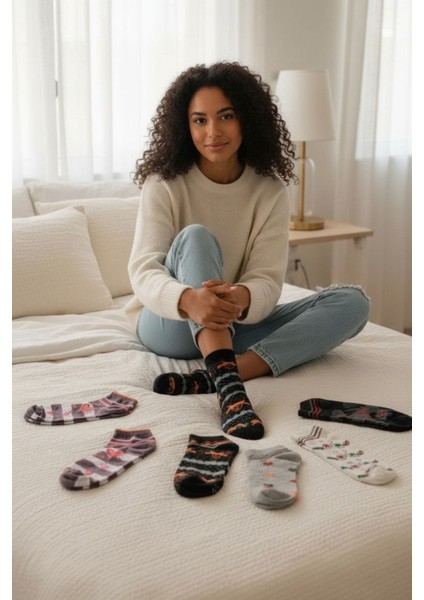 6 Çift Kadın Günlük Çorap 6'lı Desenli Çorap fiyatları