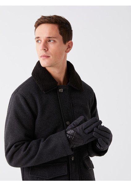 Yeni Sezon Deri Görünümlü Erkek Eldiven