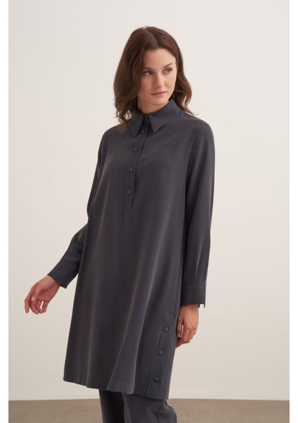 Düğme Detaylı Modal Tunik modelleri