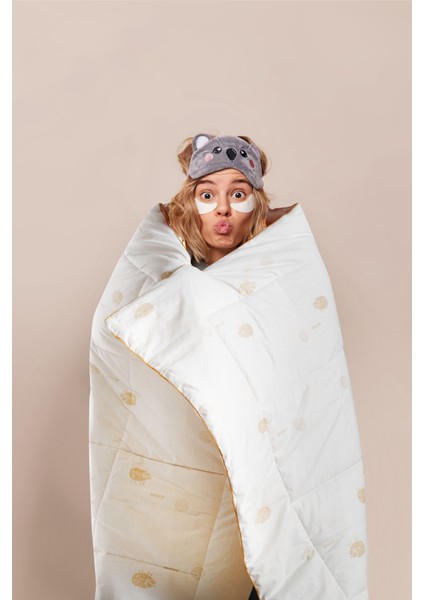 Premium %100 Doğal Çift Kişilik Yün Yorgan | Merinos Yünü Dolgulu 195X215 cm | fırsatları