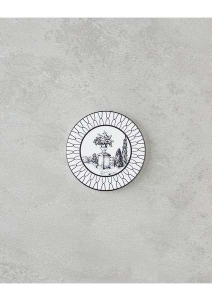 Arborelle Seramik Bardak Altlığı 10.8x0.8 cm Siyah - Beyaz (13.11.2025)