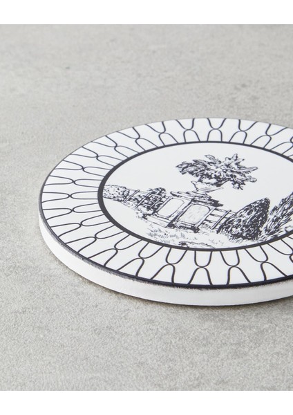 Arborelle Seramik Bardak Altlığı 10.8x0.8 cm Siyah - Beyaz (13.11.2025) fiyatları