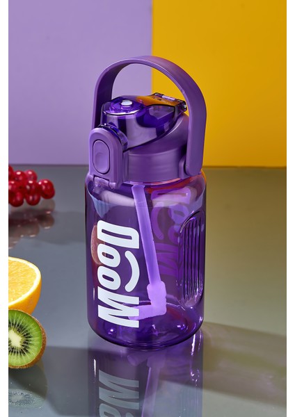 Spor Matarası Suluk - 1000 ml Pipetli , Kilitli Kapak, Su Sızdırmaz Tasarım - Mor fiyatları