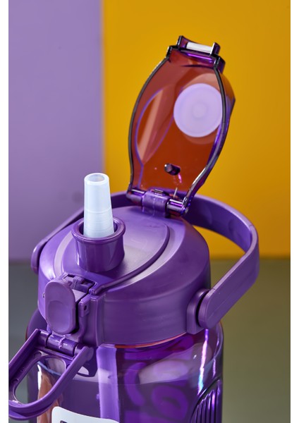 Spor Matarası Suluk - 1000 ml Pipetli , Kilitli Kapak, Su Sızdırmaz Tasarım - Mor fırsatları