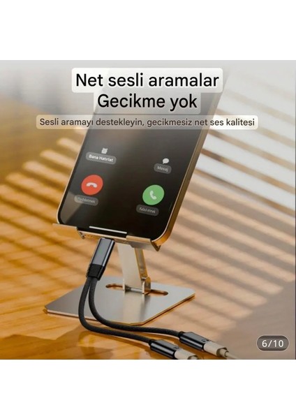 2'si 1 Arada Type-C To Type-C+100W Şarj ve Kulaklık Çevirici Adaptör Hi-Fi Ses Teknolojisi Ce Lisanslı Sertifikalı Örgülü Sağlam Orjinal