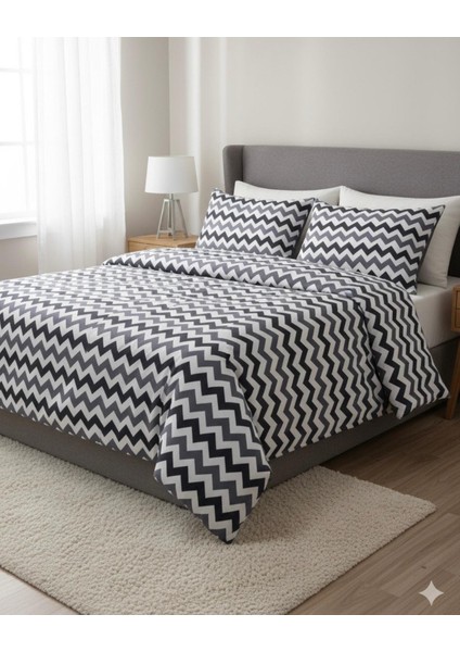 Pamuklu Çift Kişilik Fermuarlı Nevresim & Yorgan Kılıfı 200X220 cm