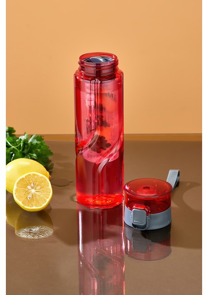 800 ml Detoks Su Matarası Suluk – Pipetli , Bpa’sız, Kilitli ve Sızdırmaz Kapak - Kırmızı indirimleri