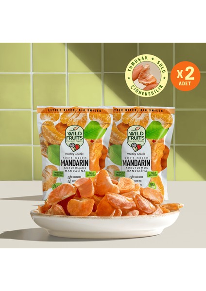 Kurutulmuş Mandalina - Soft Dried - Atıştırmalık Kuru Meyve 2 x 50 gr