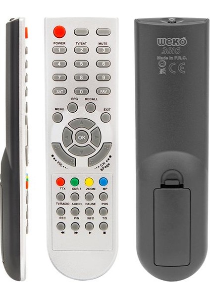 X700-X750 Kayıtlı Uydu Alıcı Kumandası