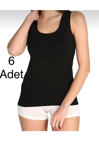 Mc Morcity Tutku Kadın 6"lı Elestan Likralı Kalın Askılı Atlet 0174