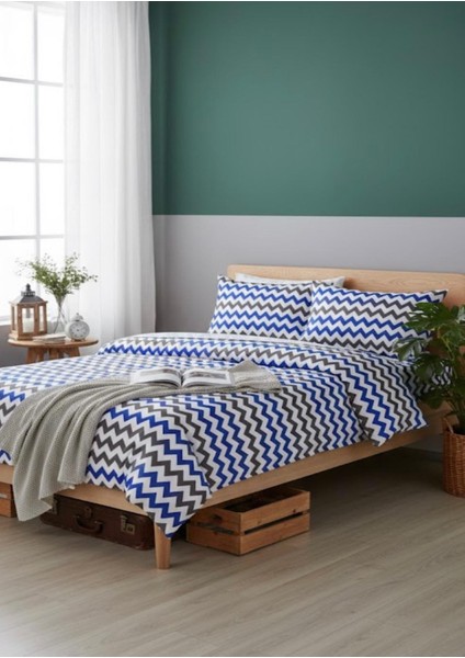 Pamuklu Çift Kişilik Fermuarlı Nevresim & Yorgan Kılıfı 200X220 cm