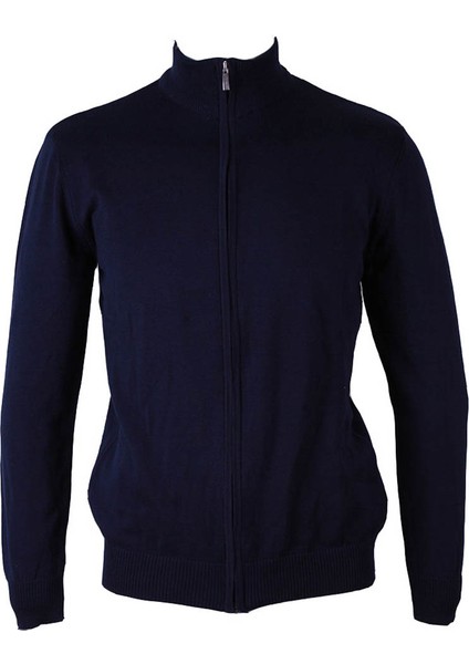 Lacivert Erkek Hırka Fermuarlı