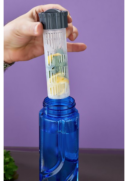 800 ml Detoks Su Matarası Suluk – Pipetli , Bpa’sız, Kilitli ve Sızdırmaz Kapak - Mavi fırsatları