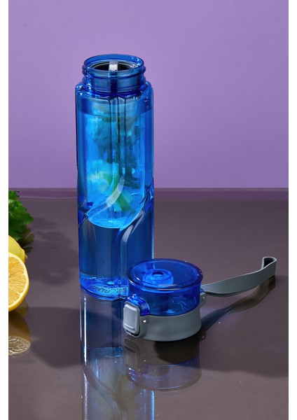800 ml Detoks Su Matarası Suluk – Pipetli , Bpa’sız, Kilitli ve Sızdırmaz Kapak - Mavi indirimleri