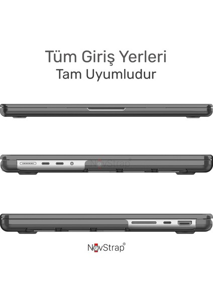 Apple MacBook Pro 14 Inç M5 Çip A3434 ile Uyumlu Kılıf Sert Parlak Koruma Kapağı modelleri