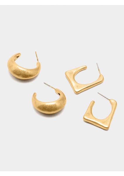 Açık Halka Küpe Seti