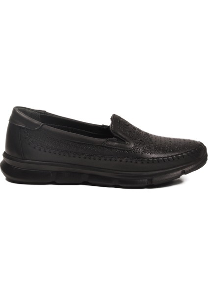 Siyah Hakiki Deri Ortopedik Kadın Casual Ayakkabı 608 Z fiyatları