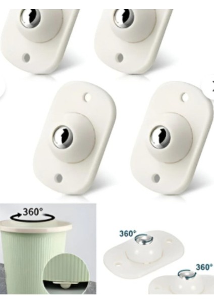 Eşya Taşıma ve Kaydırma Bilyesi 4'lü Yapışkanlı Döner Tekerlek Seti modelleri