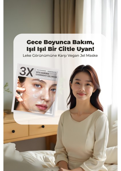 Vita Aurora Overnight Mask Yoğun Onarım Jel Gece Maskesi 4 Pcs