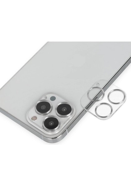 Buğz Iphone 14 Pro Max Band Metal Kamera Lens - Gümüş
