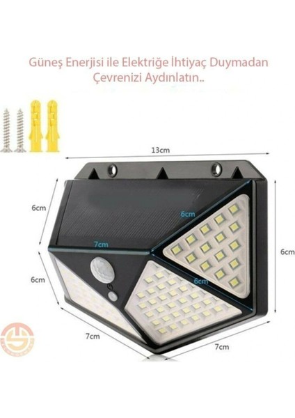 Buğz Solar Bahçe Aydınlatma Lambası 100 LED fiyatları