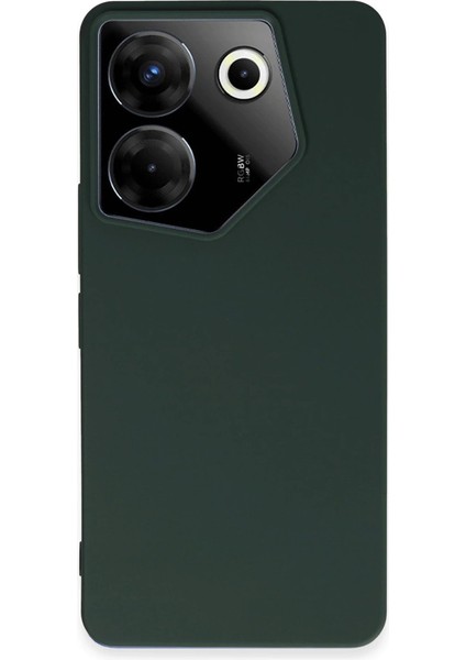 Buğz Tecno Camon 20 Pro 5g Kılıf First Silikon - Koyu Yeşil