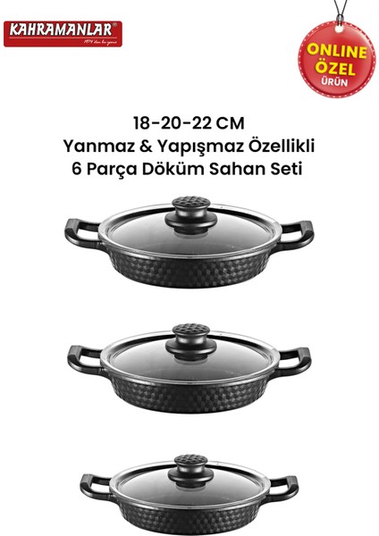 Premium 6 Parça Döküm Sahan Seti modelleri