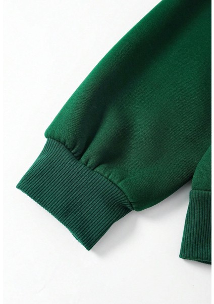 Cep Baskı Detaylı Kadın Oversize Kapüşonlu Sweatshirt modelleri