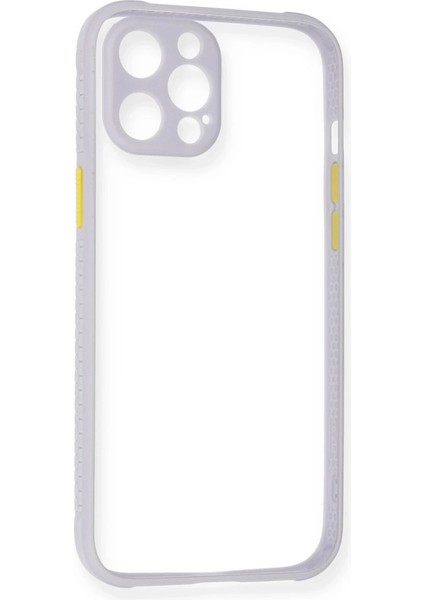 Buğz Iphone 12 Kılıf Miami Şeffaf Silikon - Lila