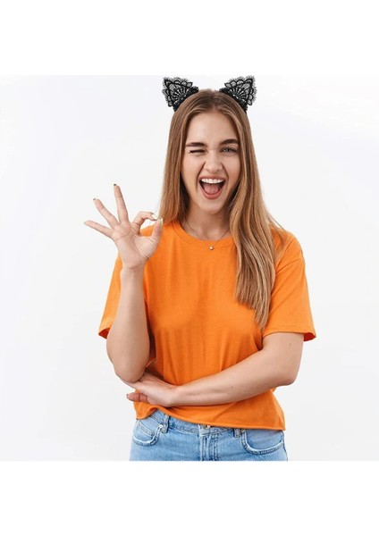 Buğz Dantelli Kedi Kulağı Tacı