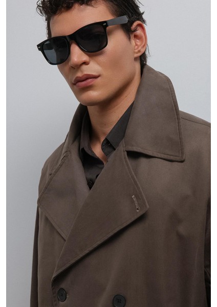 Açık Kahve Relax Fit Erkek Trençkot fırsatları