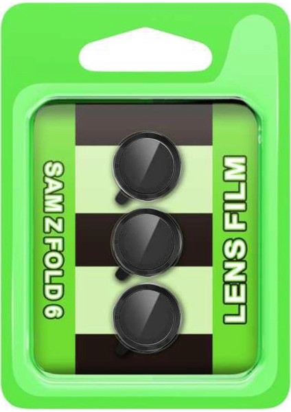 Buğz Samsung Galaxy Z Fold 6 Raze Metal Kamera Lens - Siyah