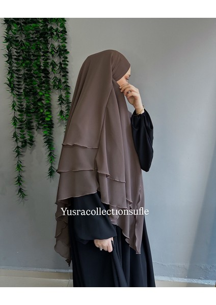 Tesettür Sufle Şifon Uzun Boy