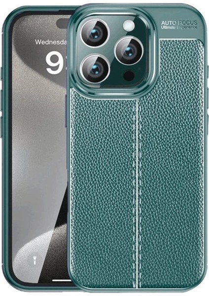 Buğz Iphone 16 Pro Max Kılıf Auto Focus Kapak - Koyu Yeşil