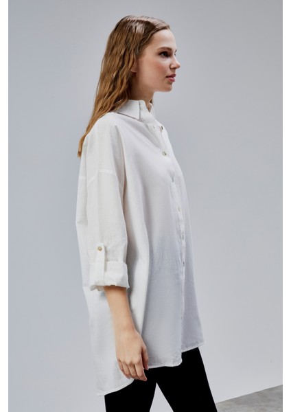 Kadın Apoletli Katlamalı Uzun Kol Oversize Gömlek modelleri