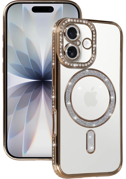 Rdbydn Newface Apple Iphone 17 Joke Simli Magneticsafe Kılıf - Gold