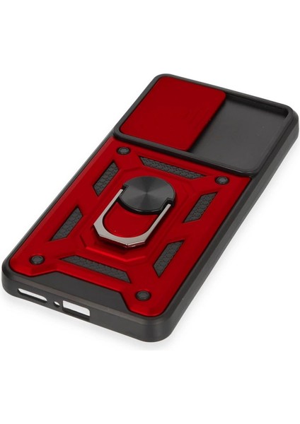 Buğz Xiaomi Mi 12T Pro Kılıf Pars Lens Yüzüklü Silikon - Kırmızı indirimleri