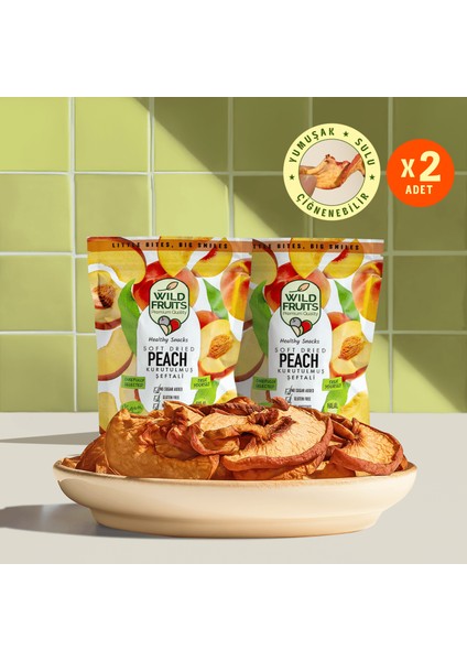 Kurutulmuş Şeftali - Soft Dried - Atıştırmalık Kuru Meyve 2 x 50 gr