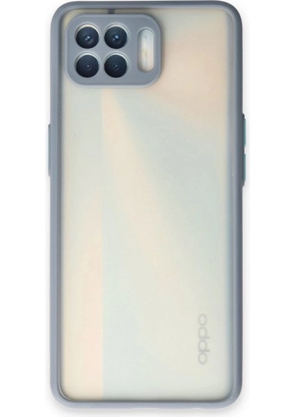 Buğz Oppo Reno 4 Lite Kılıf Montreal Silikon Kapak - Gri