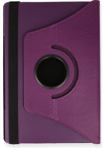 Buğz Lenovo M10 Fhd Plus X606F Kılıf 360 Tablet Deri Kılıf - Mürdüm modelleri