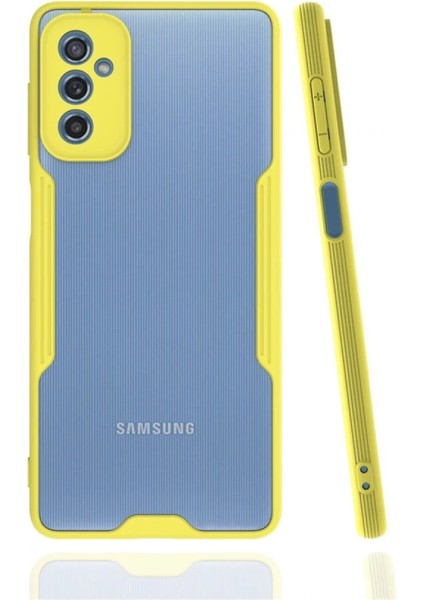 Buğz Samsung Galaxy M52 5g Kılıf Platin Silikon - Sarı