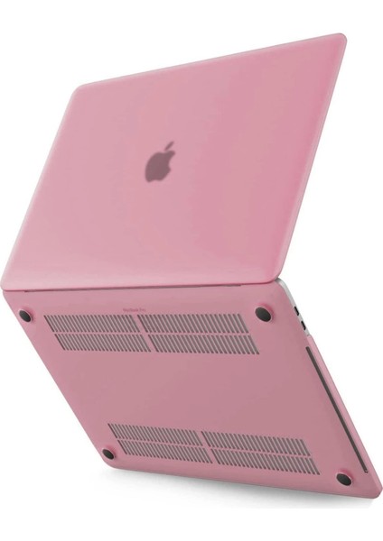 Buğz Macbook Pro 13 2021 Macbook Buzlu Kapak - Pembe