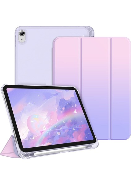 Apple Ipad 11. Nesil A16 2025/10. Nesil 2022 Kılıf Flip Cover Kalem Bölmeli Akıllı Uyku Standlı Çoklu Renkli Pc Cas