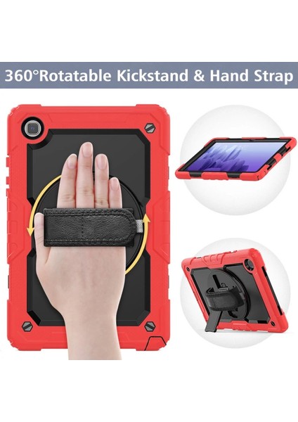 Buğz Samsung Galaxy T500 Tab A7 10.4 Kılıf Pars Tablet Kapak - Kırmızı fırsatları