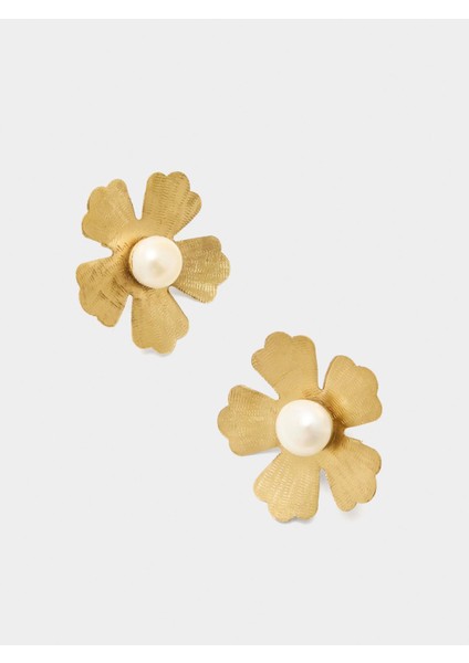 Tatlı Su Incili Çiçek Küpe