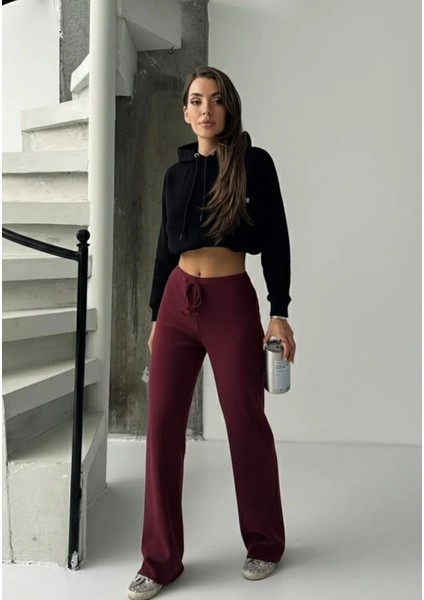Fit Comfort Bej Salaş Pantolon Bordo A6011
