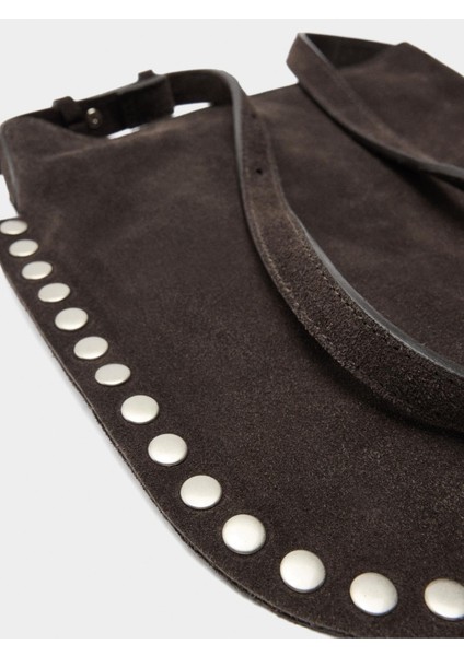 Zımba Detaylı Süet Deri Çapraz Askılı Çanta modelleri