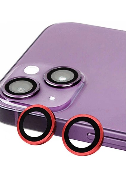 Buğz Iphone 14 Raze Metal Kamera Lens - Kırmızı