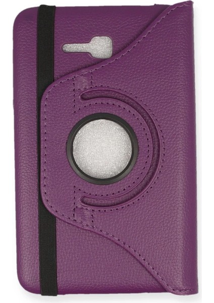 Buğz Samsung Galaxy T110 / T113 Tab 3 Lite 7 Kılıf 360 Tablet Deri Kılıf - Mürdüm fiyatları